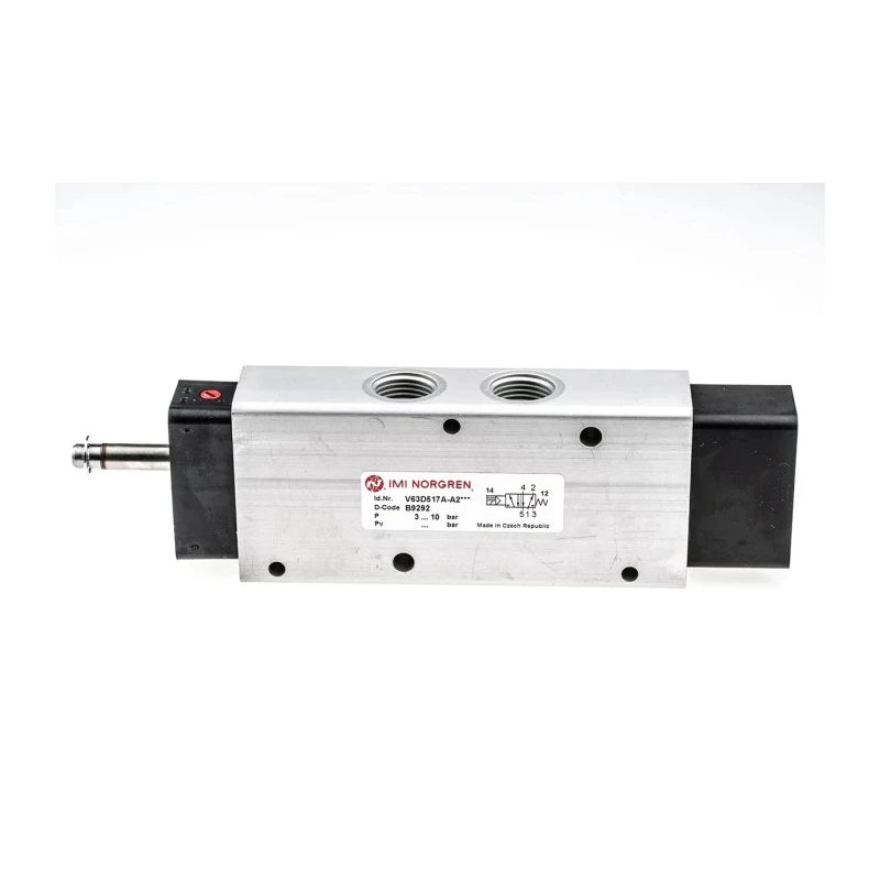 Norgren Pneumatic Solenoid Valve 5/2 Solenoid/Spring 24V Aluminium Body V63D517A-A2000