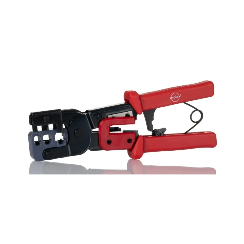 Molex Hand Crimp Tool 207129 Series, Hand Operation, Ratchet Release, Soft-Grip Handles 640160044