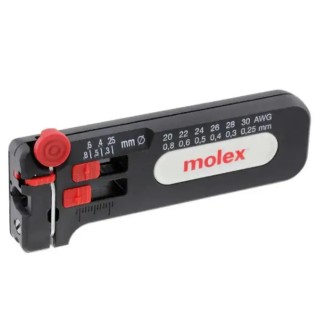 Molex 63817 Series Flat Round Insulated Wire Stripper 0.25 to 0.8 mm 638170800