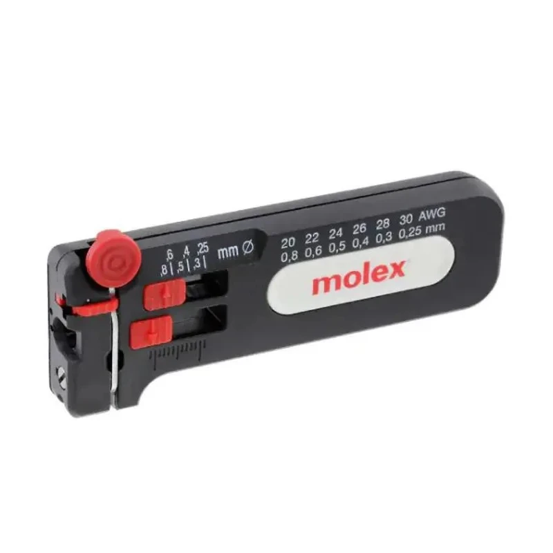 Molex 63817 Series Flat Round Insulated Wire Stripper 0.25 to 0.8 mm 638170800
