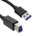 Molex IC Socket USB Cable Male USB Type A to Male USB 3.0 USB B Black 1m 687890038