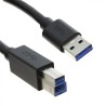 Molex IC Socket USB Cable Male USB Type A to Male USB 3.0 USB B Black 1m 687890038
