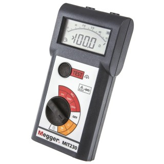 Megger Insulation & Continuity Tester, Digital LCD Display, 250V Min, 1000V DC Max, CAT III Safety MIT230