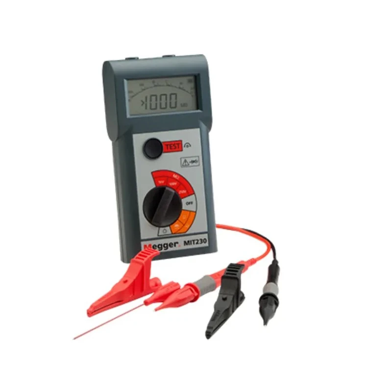 Megger Insulation & Continuity Tester, Digital LCD Display, 250V Min, 1000V DC Max, CAT III Safety MIT230