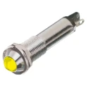 Dialight Yellow LED Panel Mount Indicator 609 Series 9 mm Mount Hole Size 24V DC, 90mcd Luminous Intensity 609-1312-140F