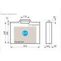 RS PRO Plastic Transit Case Transparent Polypropylene 376 x 269 x 73 mm 718g 506-6645