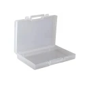 RS PRO Plastic Transit Case Transparent Polypropylene 376 x 269 x 73 mm 718g 506-6645
