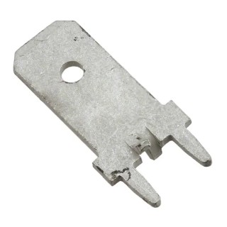 Molex Silver Uninsulated Male Spade Connector Solder Termination 6.35 x 0.81 mm Tab Size 197054003
