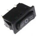 Marquardt SPDT Panel Mount Rocker Switch On-Off-On Configuration Polyamide Housing Black Actuator 6A 250V AC 1838.1509