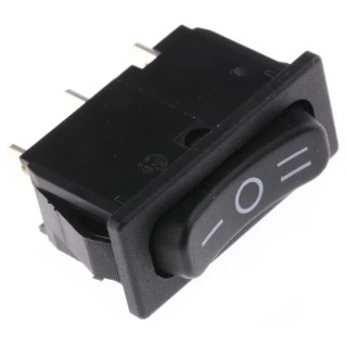 Marquardt SPDT Panel Mount Rocker Switch On-Off-On Configuration Polyamide Housing Black Actuator 6A 250V AC 1838.1509