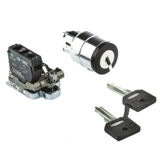 Schneider Electric Key Switch 1 NO 2-Way, IP65 Rated, 455-Key, Harmony Series XB4 