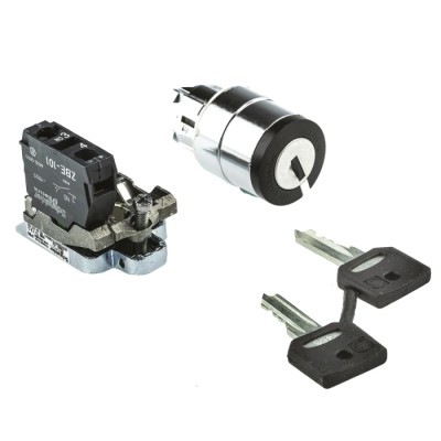Schneider Electric Key Switch 1 NO 2-Way, IP65 Rated, 455-Key, Harmony Series XB4 