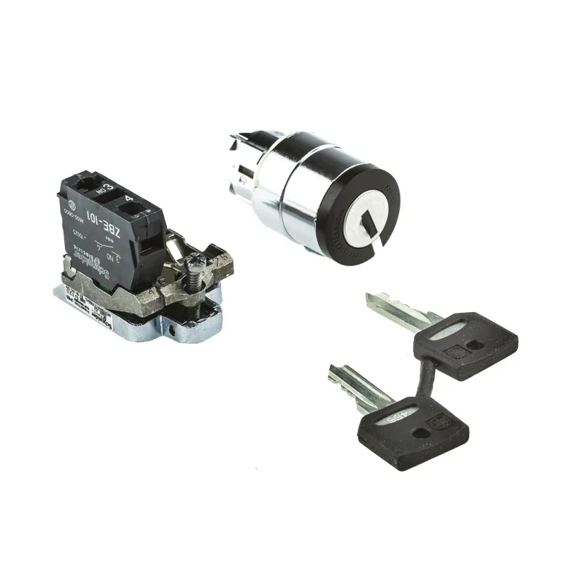 Schneider Electric Key Switch 1 NO 2-Way, IP65 Rated, 455-Key, Harmony Series XB4 