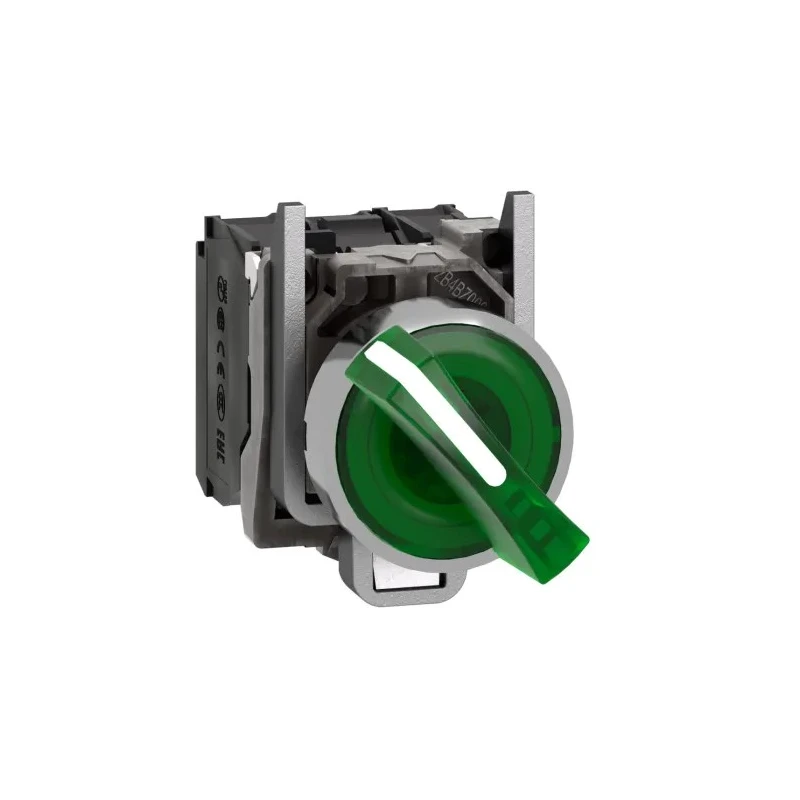 Schneider Electric Harmony XB4 Illuminated Selector Switch 2 Positions SPDT 22mm Cutout Diameter IP69K IP66 IP67 XB4BK123M5