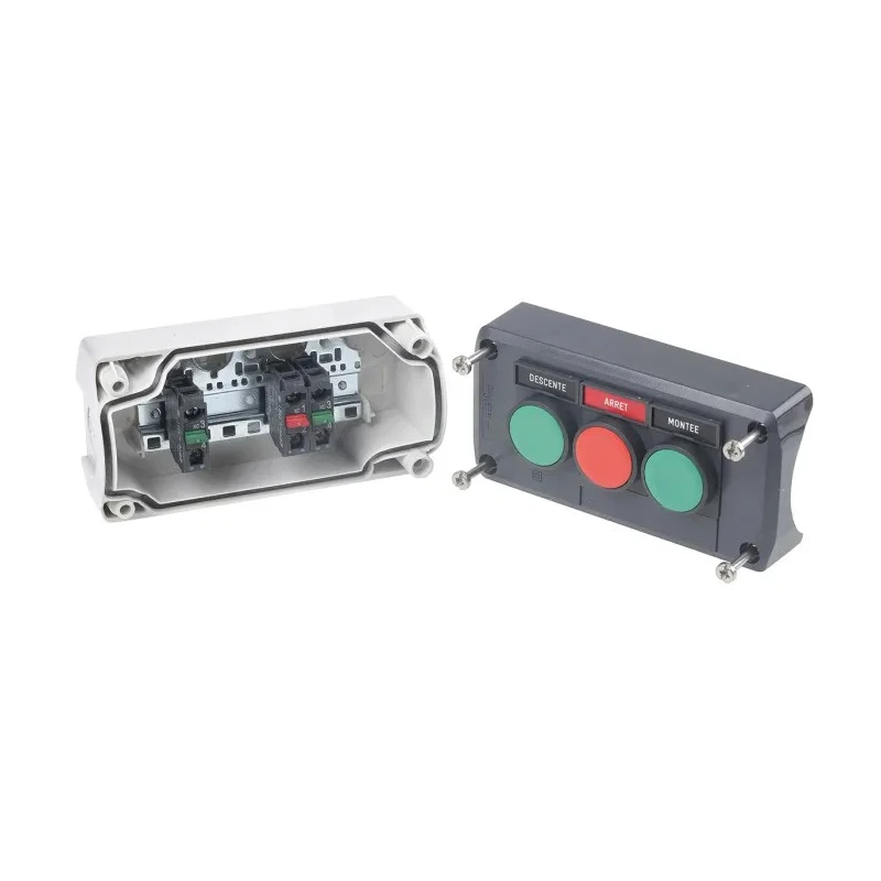 Schneider Electric Spring Return Enclosed Push Button Polycarbonate Green Red IP69K IP66 IP67 XALD321