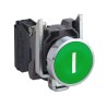 Schneider Electric Harmony XB4 Series Push Button Switch, Spring Return, Panel Mount, 22 mm Cutout, SPST, Green XB4BA3311