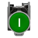 Schneider Electric Harmony XB4 Series Push Button Switch, Spring Return, Panel Mount, 22 mm Cutout, SPST, Green XB4BA3311