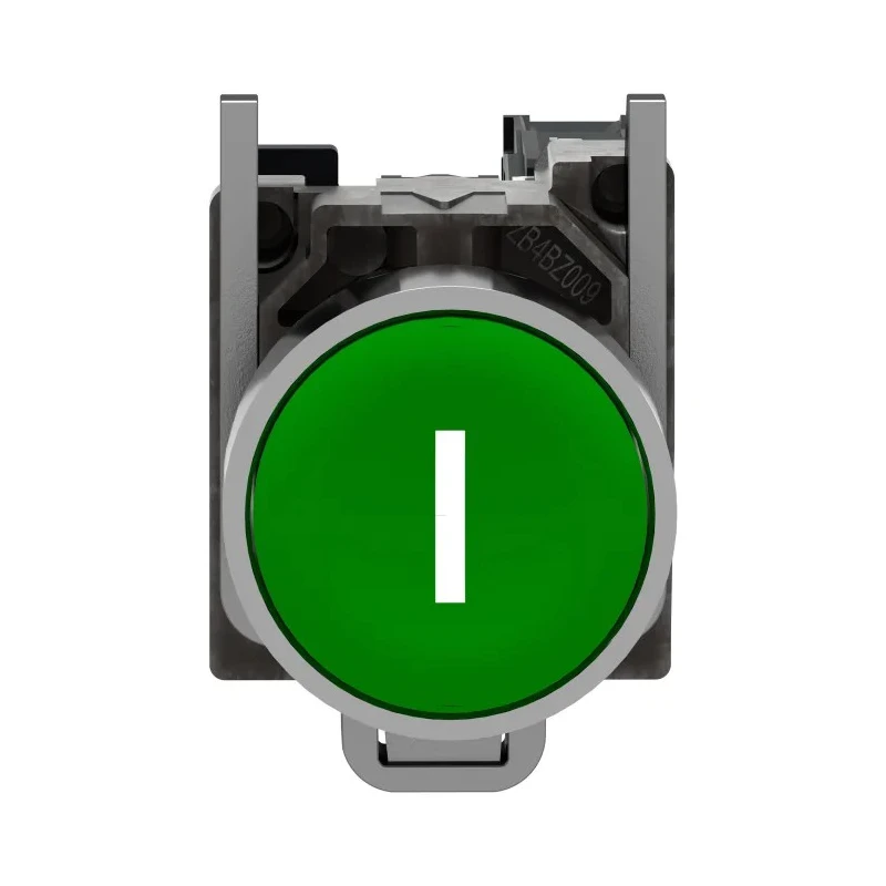 Schneider Electric Harmony XB4 Series Push Button Switch, Spring Return, Panel Mount, 22 mm Cutout, SPST, Green XB4BA3311