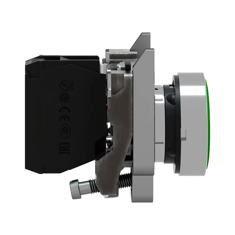 Schneider Electric Harmony XB4 Series Push Button Switch, Spring Return, Panel Mount, 22 mm Cutout, SPST, Green XB4BA3311