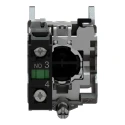 Schneider Electric Harmony XB4 Series Push Button Switch, Spring Return, Panel Mount, 22 mm Cutout, SPST, Green XB4BA3311