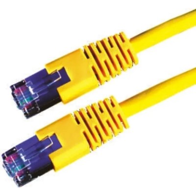 Roline Shielded Screened Cat6 Ethernet Cable 8 Core, Yellow Jacket, 10 m Length, PVC 