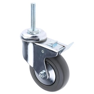 Guitel Hervieu Braked Swivel Castor 80 kg Capacity 100 mm Wheel Rubber 155311420