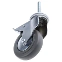 Guitel Hervieu Braked Swivel Castor 80 kg Capacity 100 mm Wheel Rubber 155311420