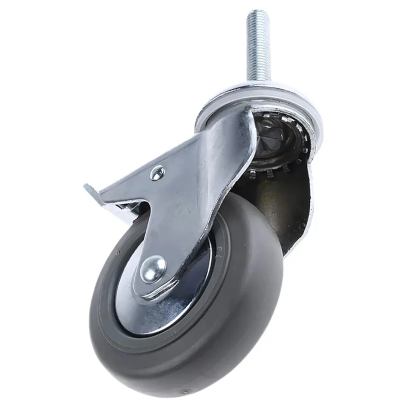 Guitel Hervieu Braked Swivel Castor 80 kg Capacity 100 mm Wheel Rubber 155311420