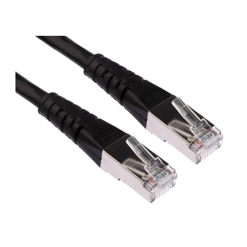 Roline Shielded Screened Cat6 Ethernet Cable 8 Core Black 15 m PVC Cat6