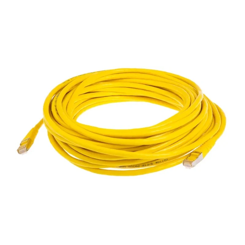 Roline Ethernet Cable 8 Core Shielded Screened, Yellow Jacket, 15 m Length, 26AWG Copper Conductor Cat6 
