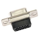 FCT from Molex 15 Way Straight 1.98 mm Pitch Panel Mount D-Sub Connector with Flange Female FL09-15S7 / 1731090036