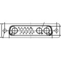 FCT from Molex 10 Way Straight Rear Panel D-Sub Connector Male 2.84 mm Pitch with Flange FM13W3PA-K120 / 1727040013