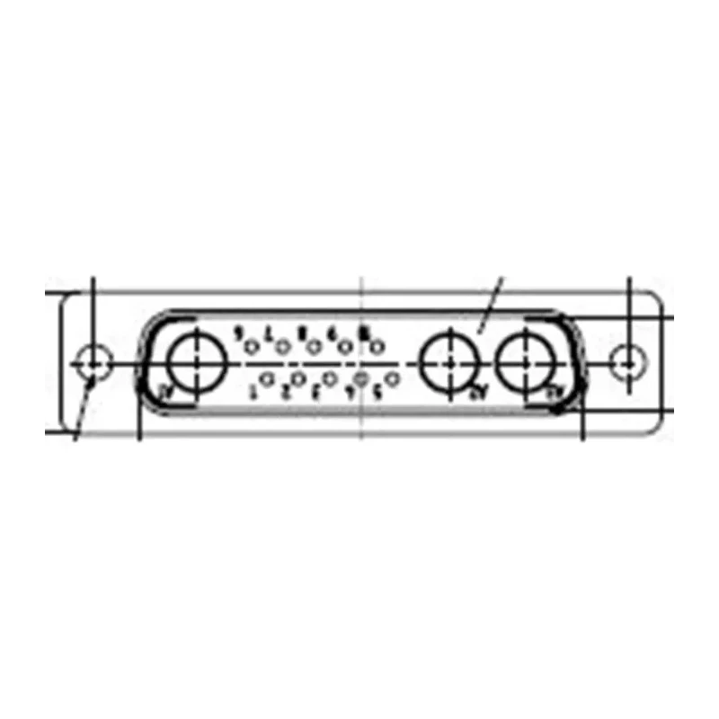 FCT from Molex 10 Way Straight Rear Panel D-Sub Connector Male 2.84 mm Pitch with Flange FM13W3PA-K120 / 1727040013