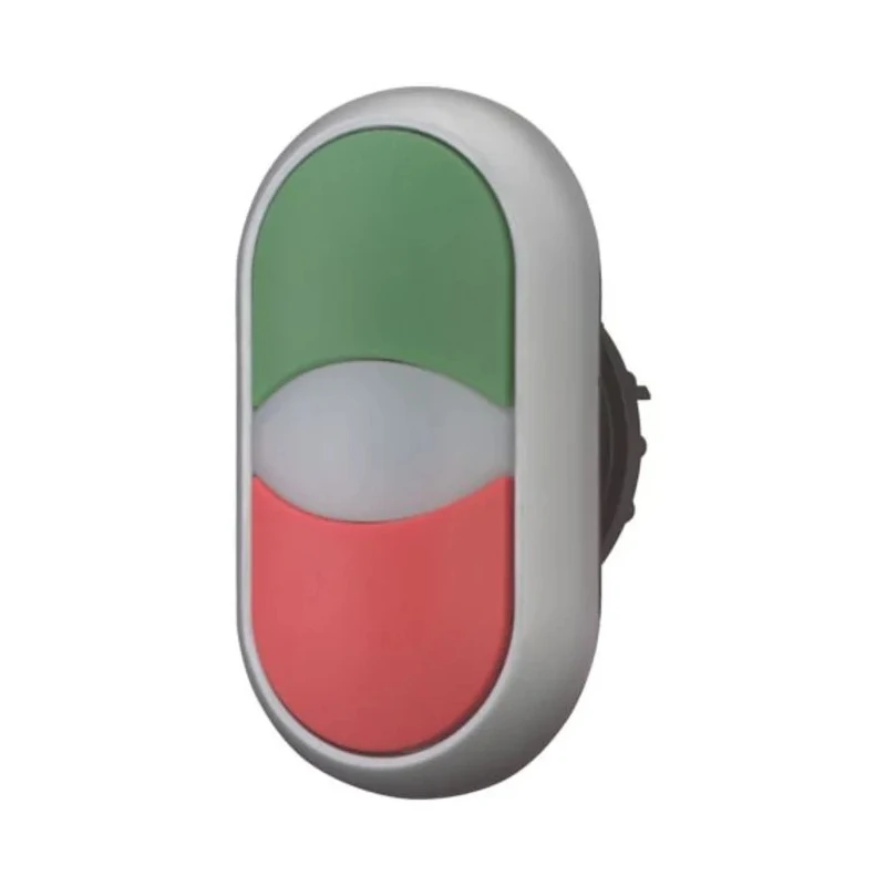 Eaton RMQ Titan M22 Series Red, Green Momentary Push Button Head 22 mm Cutout IP66 70011242 M22-DDL-GR+M22-A
