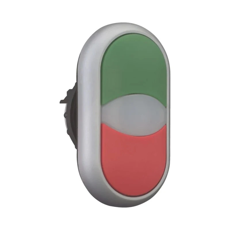 Eaton RMQ Titan M22 Series Red, Green Momentary Push Button Head 22 mm Cutout IP66 70011242 M22-DDL-GR+M22-A