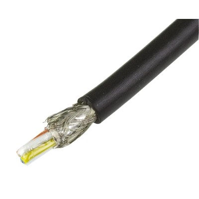 HARTING Shielded Screened Black Polyvinyl Chloride Jacket Cat5 Ethernet Cable 4 Core 100 m 2000V Cat5