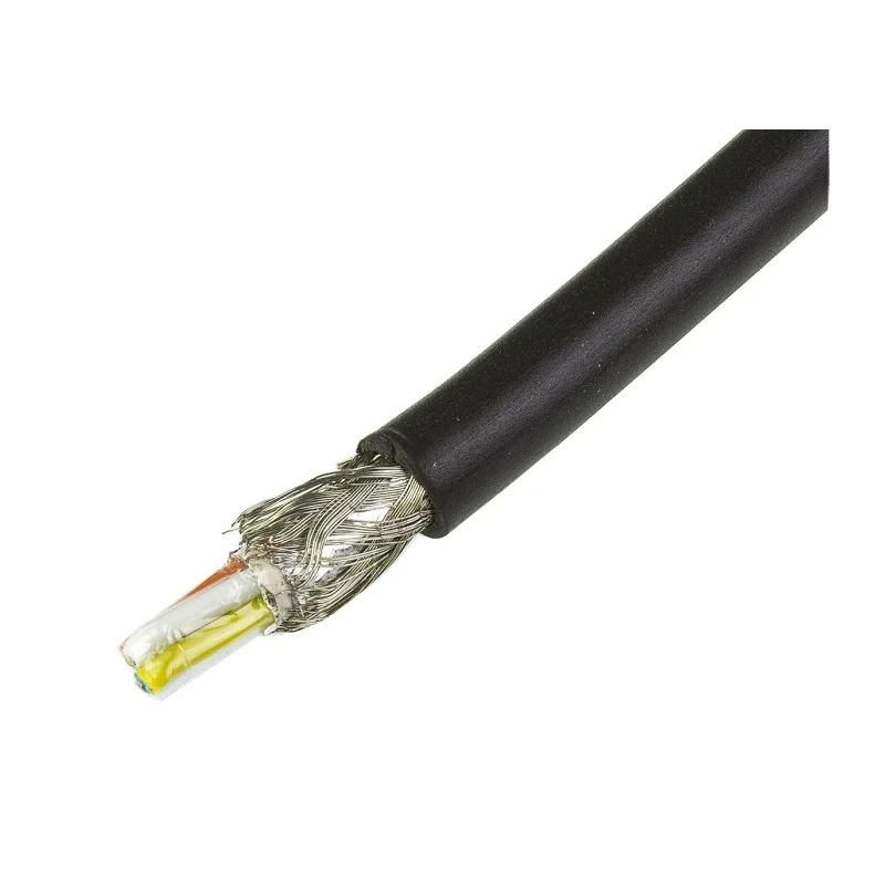 HARTING Shielded Screened Black Polyvinyl Chloride Jacket Cat5 Ethernet Cable 4 Core 100 m 2000V Cat5