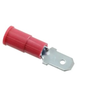 Molex Red Insulated Male Spade Connector Crimp Terminal 4.75 x 0.51 mm Tab Size 22 AWG to 18 AWG 190230003