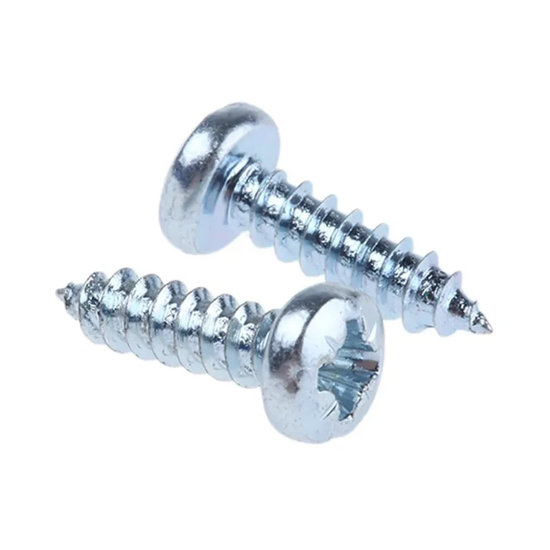 RS PRO Bright Zinc Steel Pan Head Self-Tapping Screw 13 mm Thread Size 6 A4 DIN 7981C 546-5660