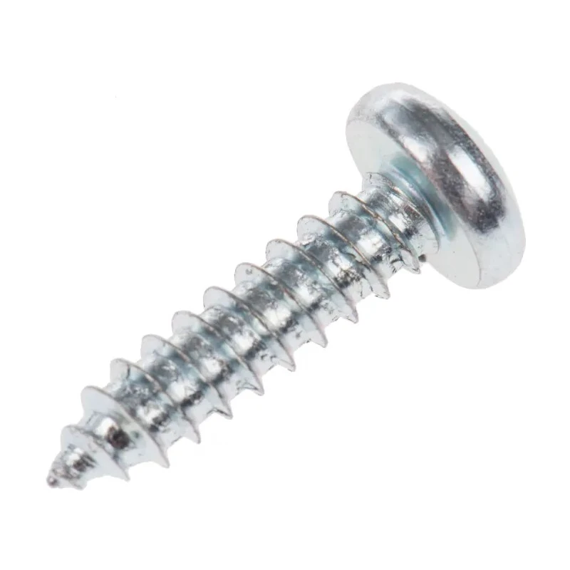 RS PRO Bright Zinc Steel Pan Head Self-Tapping Screw 19 mm Thread Size 10 Grade A4 546-5761