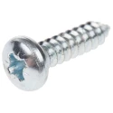 RS PRO Bright Zinc Steel Pan Head Self-Tapping Screw 19 mm Thread Size 10 Grade A4 546-5761