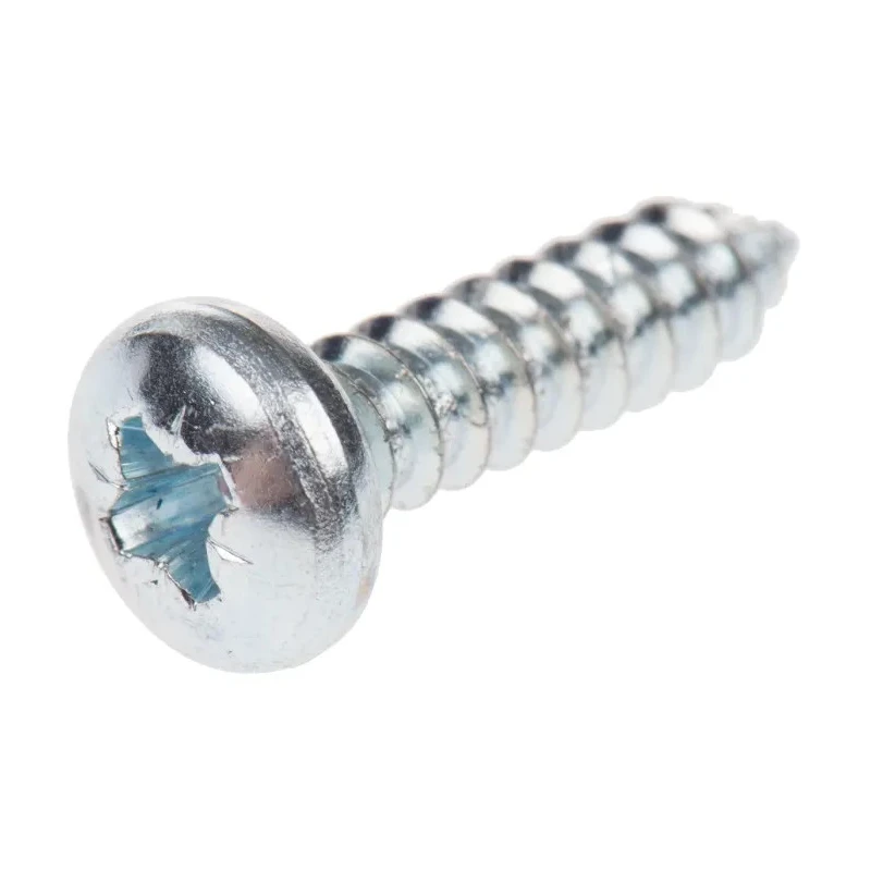RS PRO Bright Zinc Steel Pan Head Self-Tapping Screw 19 mm Thread Size 10 Grade A4 546-5761