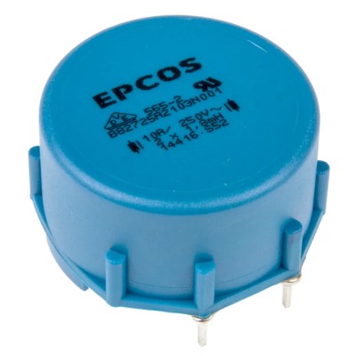 TDK 1.8 mH Ferrite Current Compensated Choke 10 A IDC 14 mΩ RDC 250V AC Radial Mount B82725A2103N001