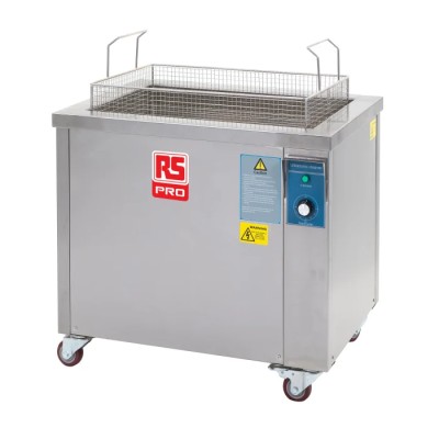 RS PRO Industrial Ultrasonic Cleaning Tank 112L Capacity, 4000W Heater Power, Stainless Steel, Digital Control 112L
