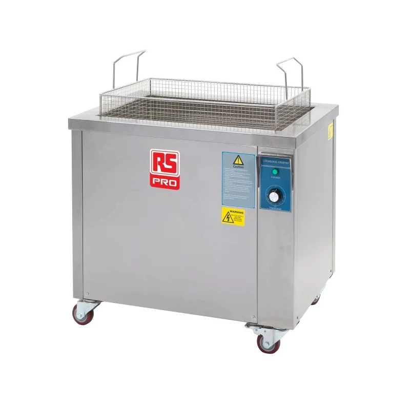 RS PRO Industrial Ultrasonic Cleaning Tank 112L Capacity, 4000W Heater Power, Stainless Steel, Digital Control 112L