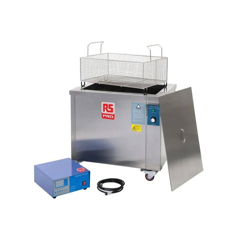RS PRO Industrial Ultrasonic Cleaning Tank 112L Capacity, 4000W Heater Power, Stainless Steel, Digital Control 112L