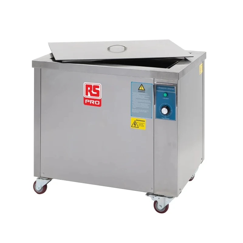 RS PRO Industrial Ultrasonic Cleaning Tank 112L Capacity, 4000W Heater Power, Stainless Steel, Digital Control 112L