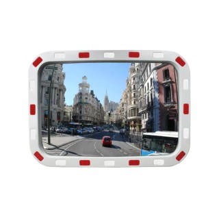 RS PRO Polycarbonate Outdoor Rectangular Safety Mirror, View Angle 130°, Height 545 mm 663-4592