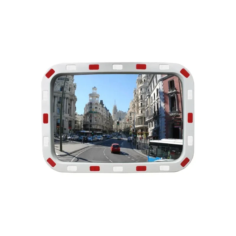 RS PRO Polycarbonate Outdoor Rectangular Safety Mirror, View Angle 130°, Height 545 mm 663-4592