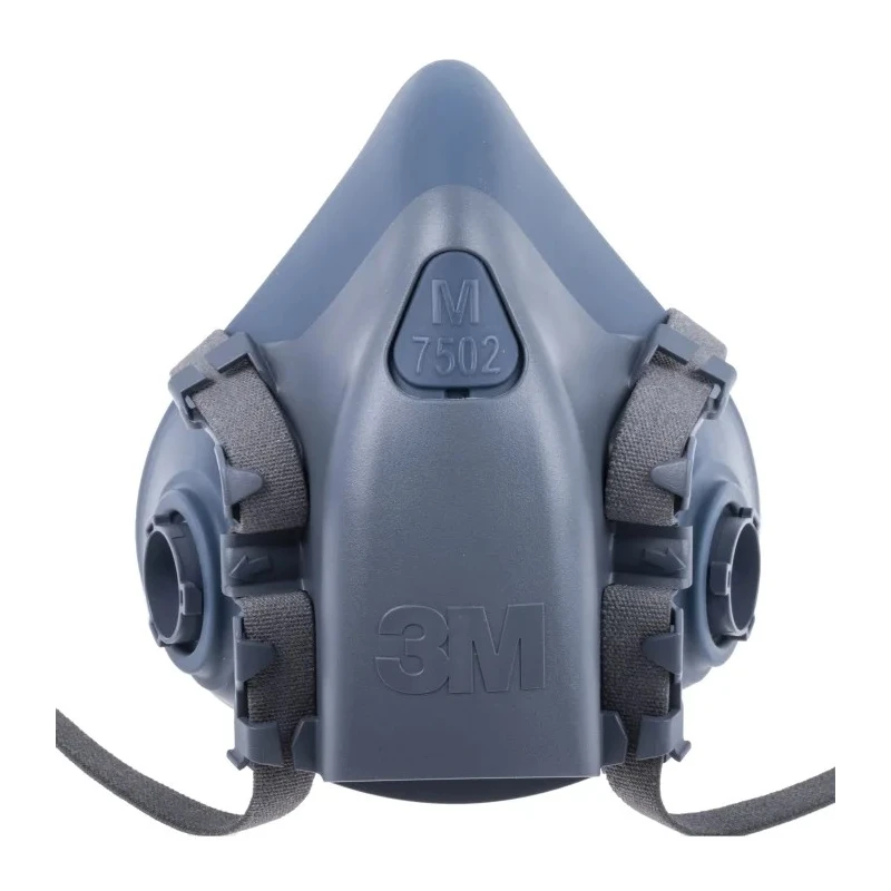 3M 7500 Series Half Mask Respirator Mask Size M Hypoallergenic Silicone Blue Grey 7523M